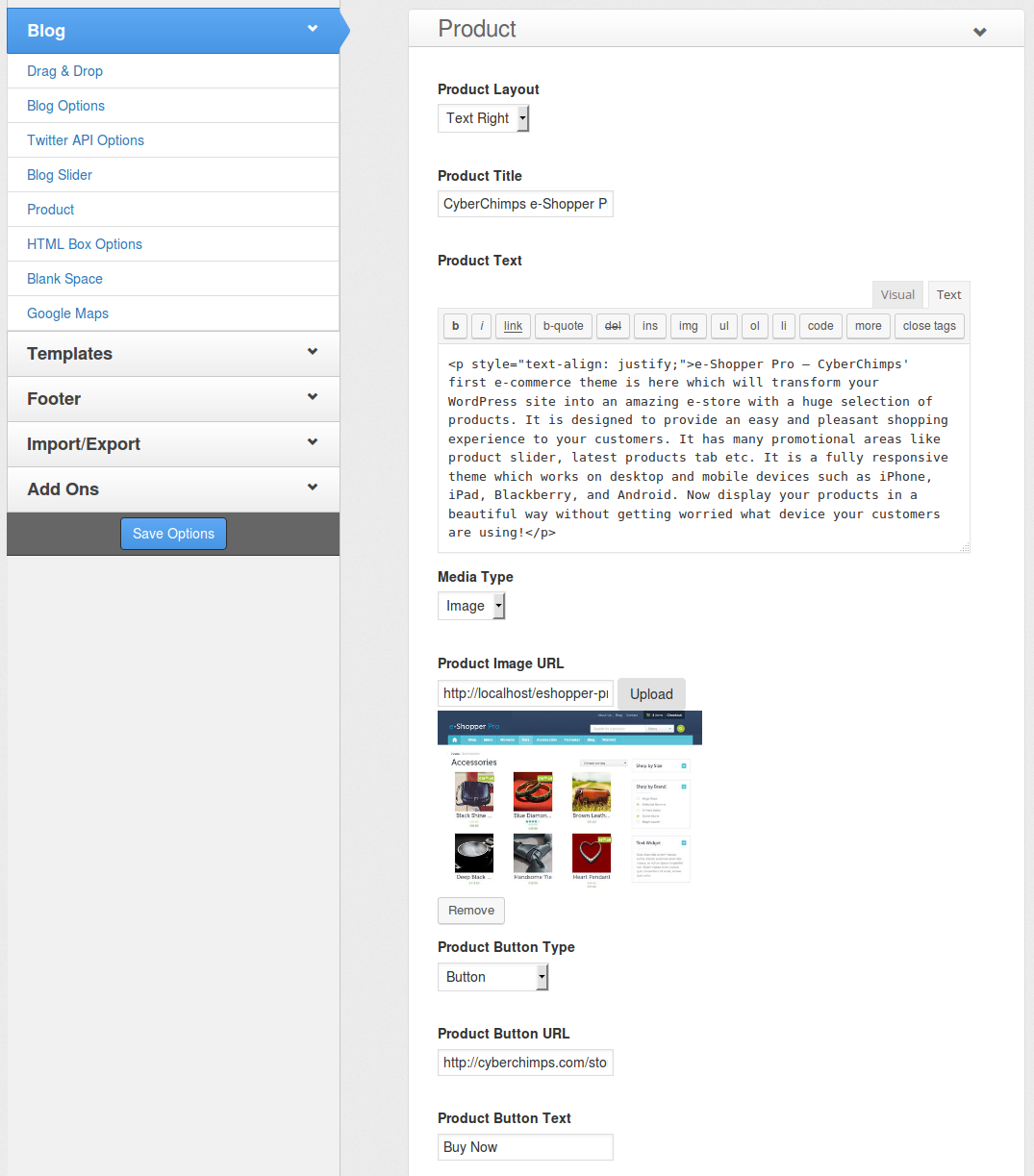e-Shopper Pro - Blog Drag & Drop elements - Product e-Shopper Pro - Blog Drag & Drop elements - Product