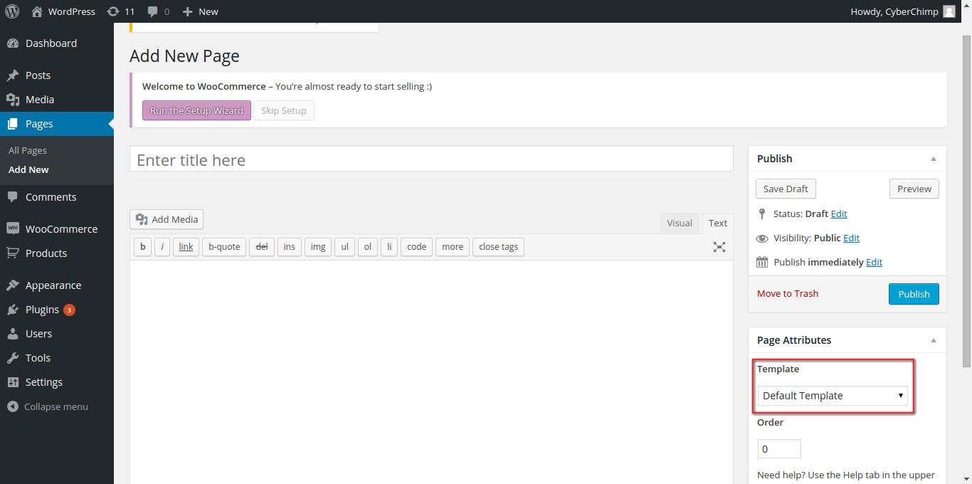 Page attributes