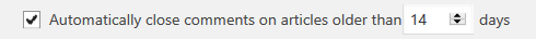 Discussion settings - other comments settings
