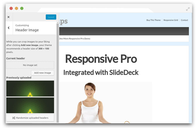 Change WordPress Header