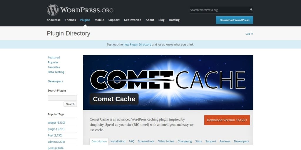 Comet Cache Plugin