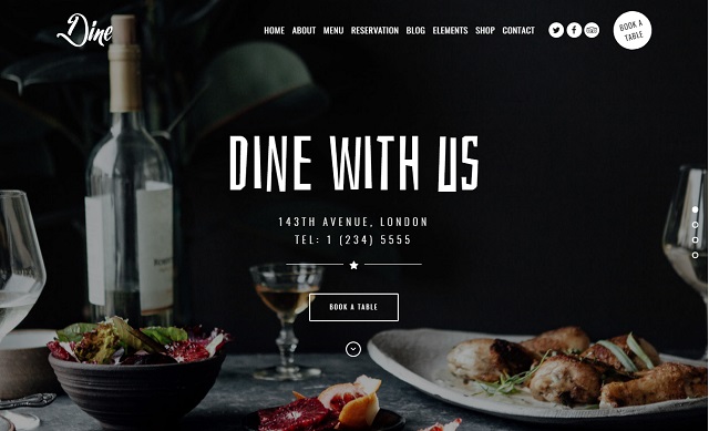 Dine - Restaurant WordPress theme Dine - Restaurant WordPress theme