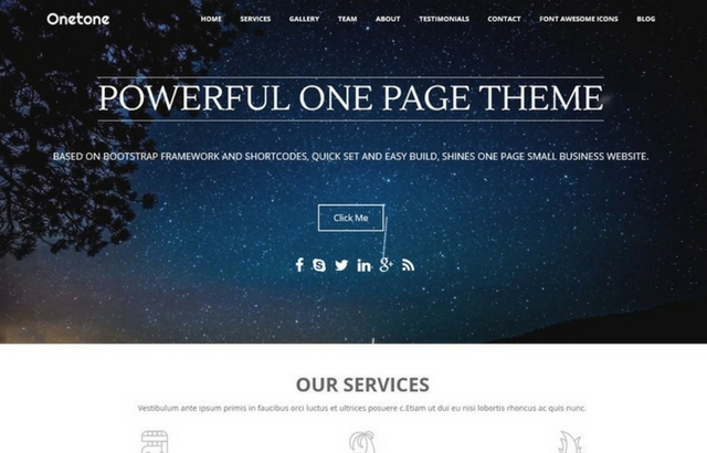 One Tone WordPress Theme