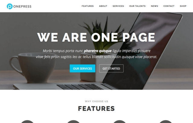 OnePress WordPress theme