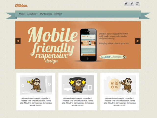 iRibbon Small Business WordPress Theme
