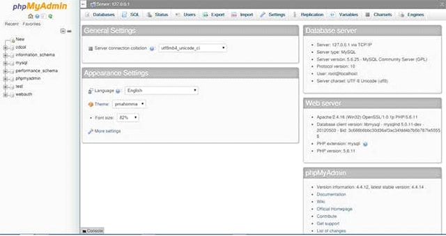 Database creation