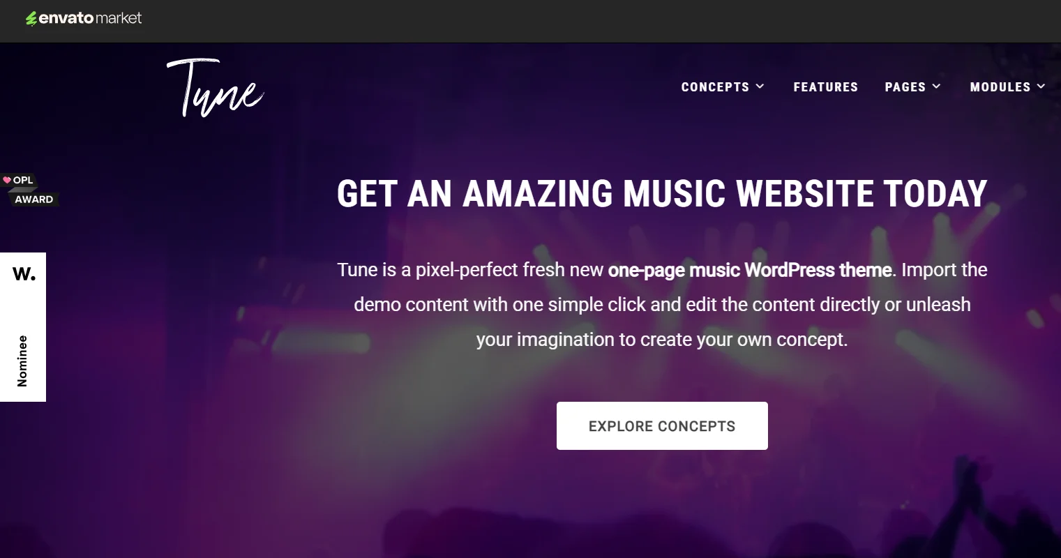 Tune WordPress Theme