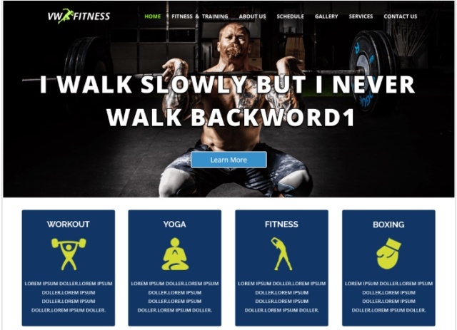 Free fitness theme from WordPress