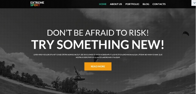 Beautiful fitness theme from WordPress