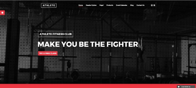 Athlete Fitness WordPress fitness theme