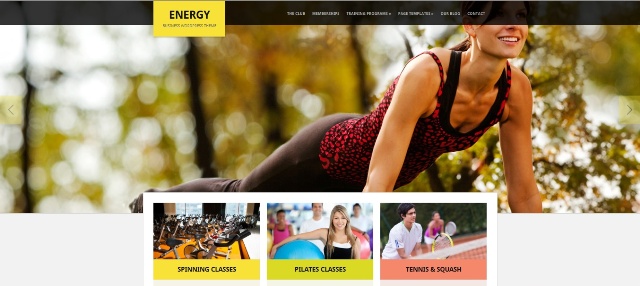 Energy multipurpose WordPress fitness theme