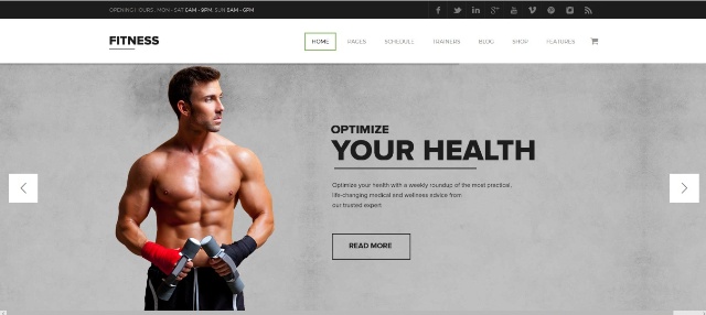 Premium WordPress fitness theme