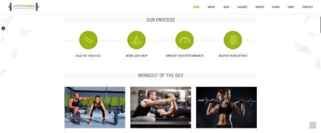 Fitness Zone WordPress fitness theme