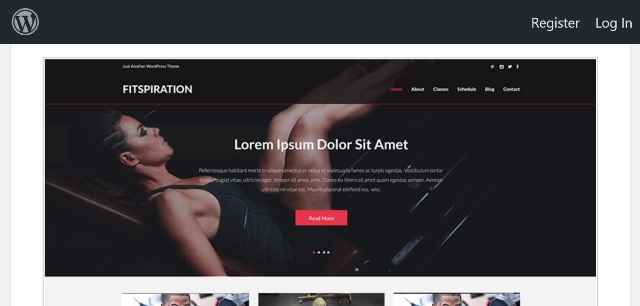 Free WordPress fitness theme