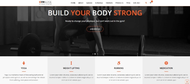 Gym Edge WordPress fitness theme