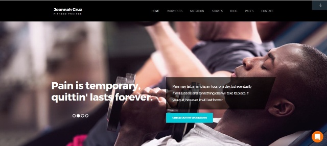 Motivating WordPress fitness theme
