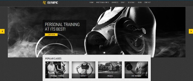 Olympic minimal WordPress fitness theme