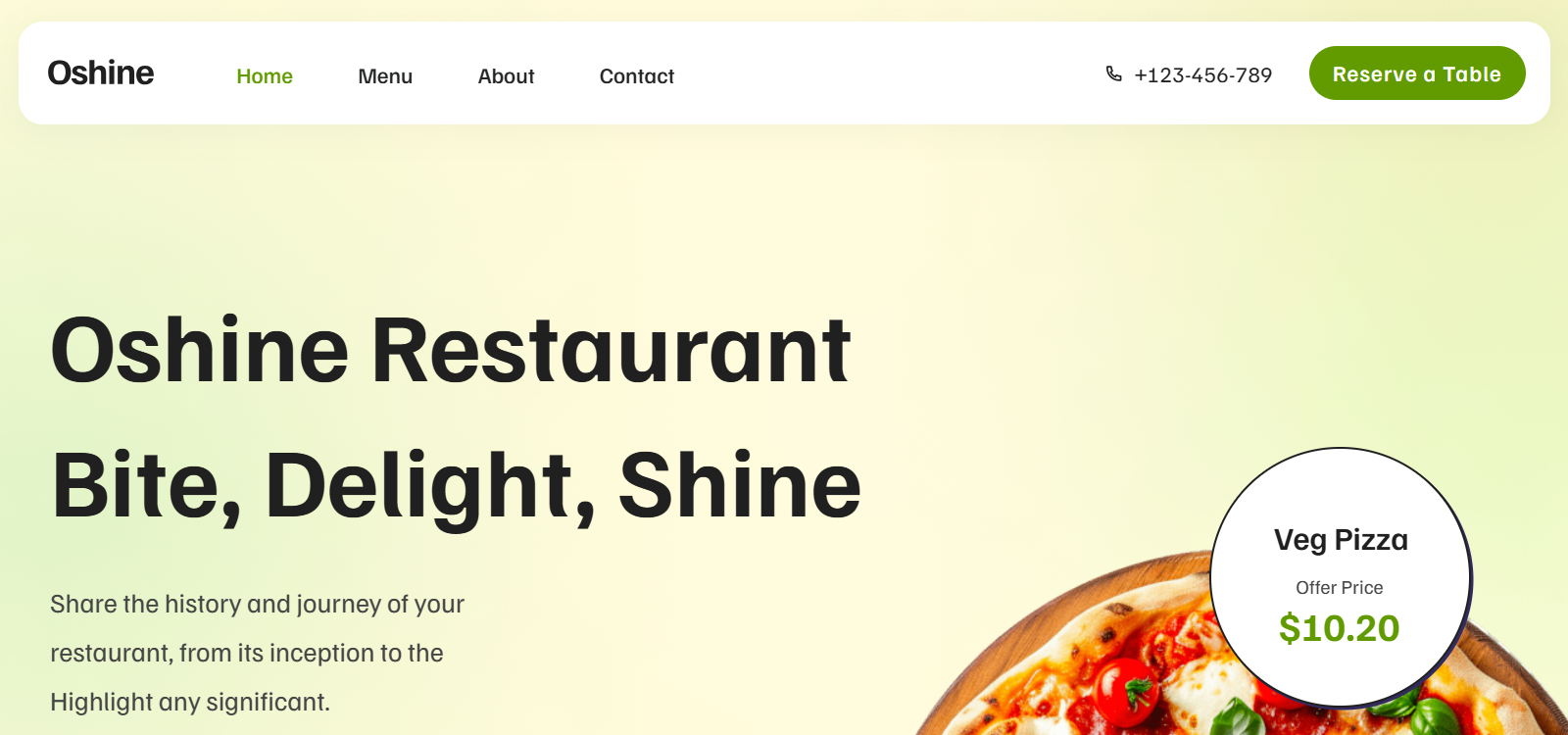 Oshine WordPress theme