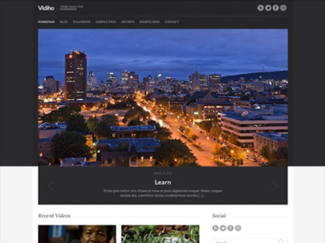 video WordPress theme for vloggers