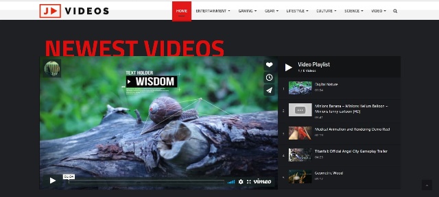 social and interactive video sharing WordPress theme