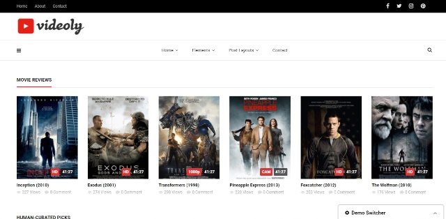 video-centric WordPress theme