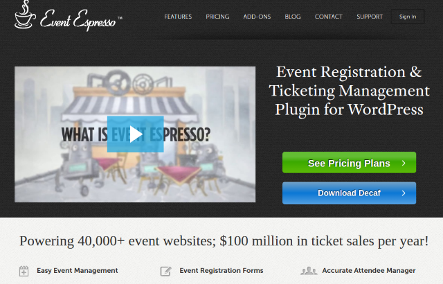 event espresso WP event plugin