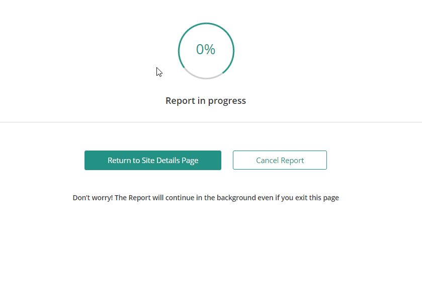 Report in progress
