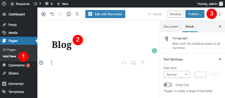 wordpress-create-static-homepage