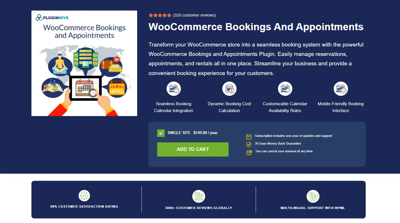 WooCommerce Bookings and Appointments