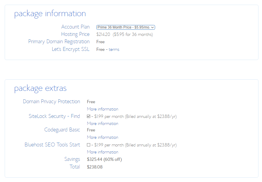 package information