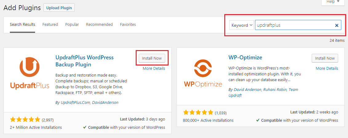 UpdraftPlus Plugin