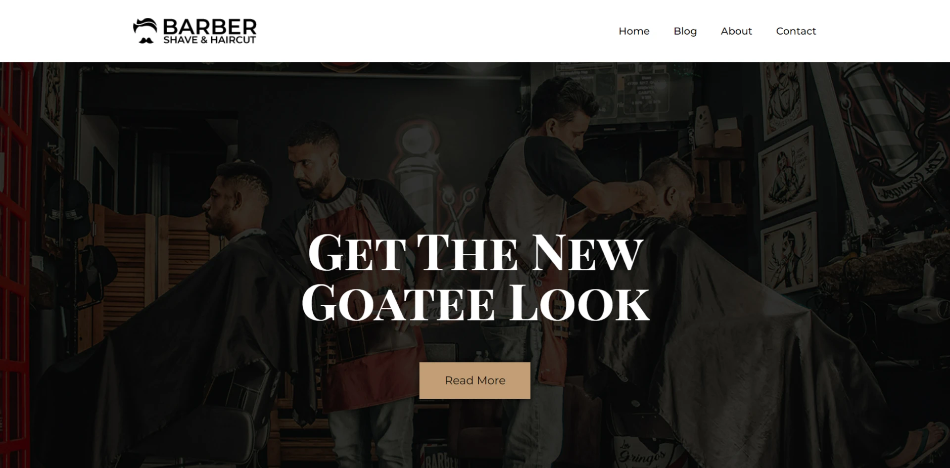 barbershop website template