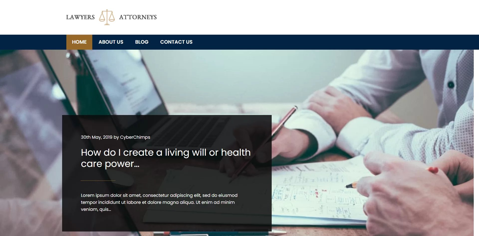 Lawyer-Homepage