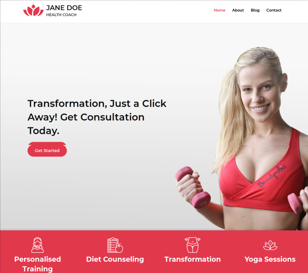 healthcoach fitness WordPress theme