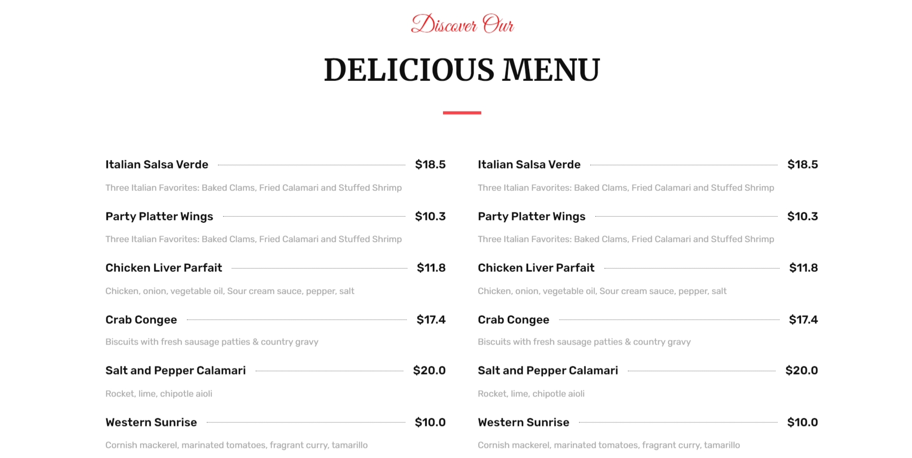 Restaurant WordPress theme