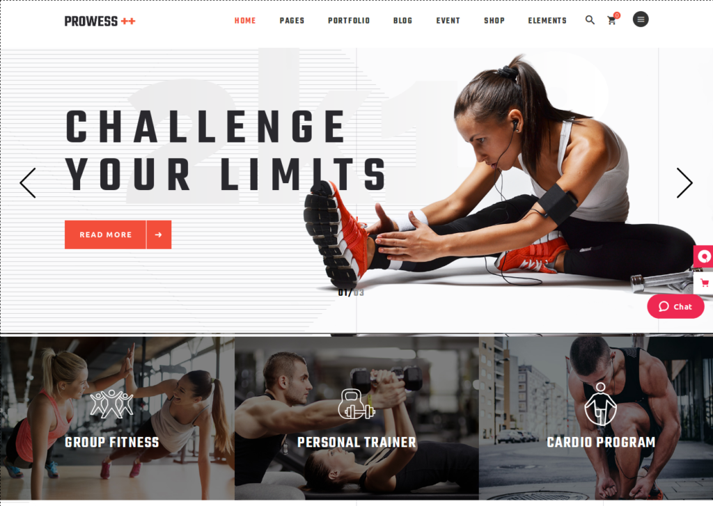 Prowess fitness WordPress theme