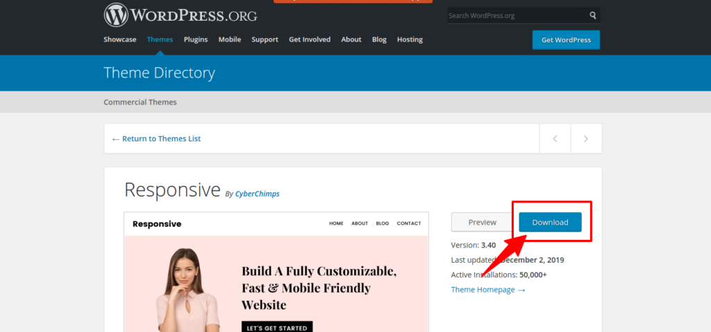 Download responisve theme