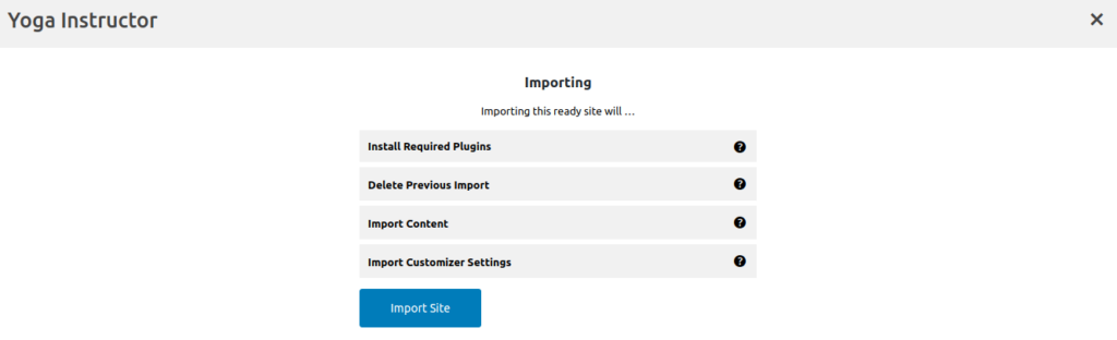 Import site