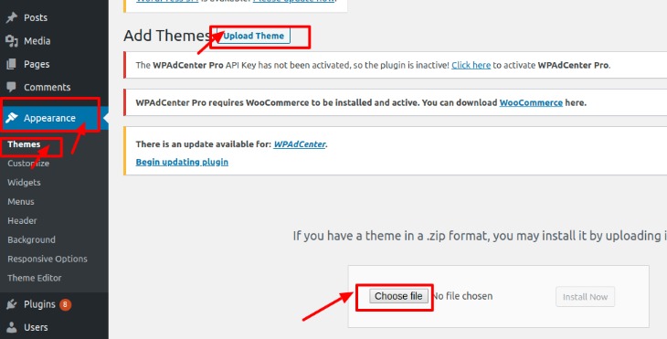 Choose theme