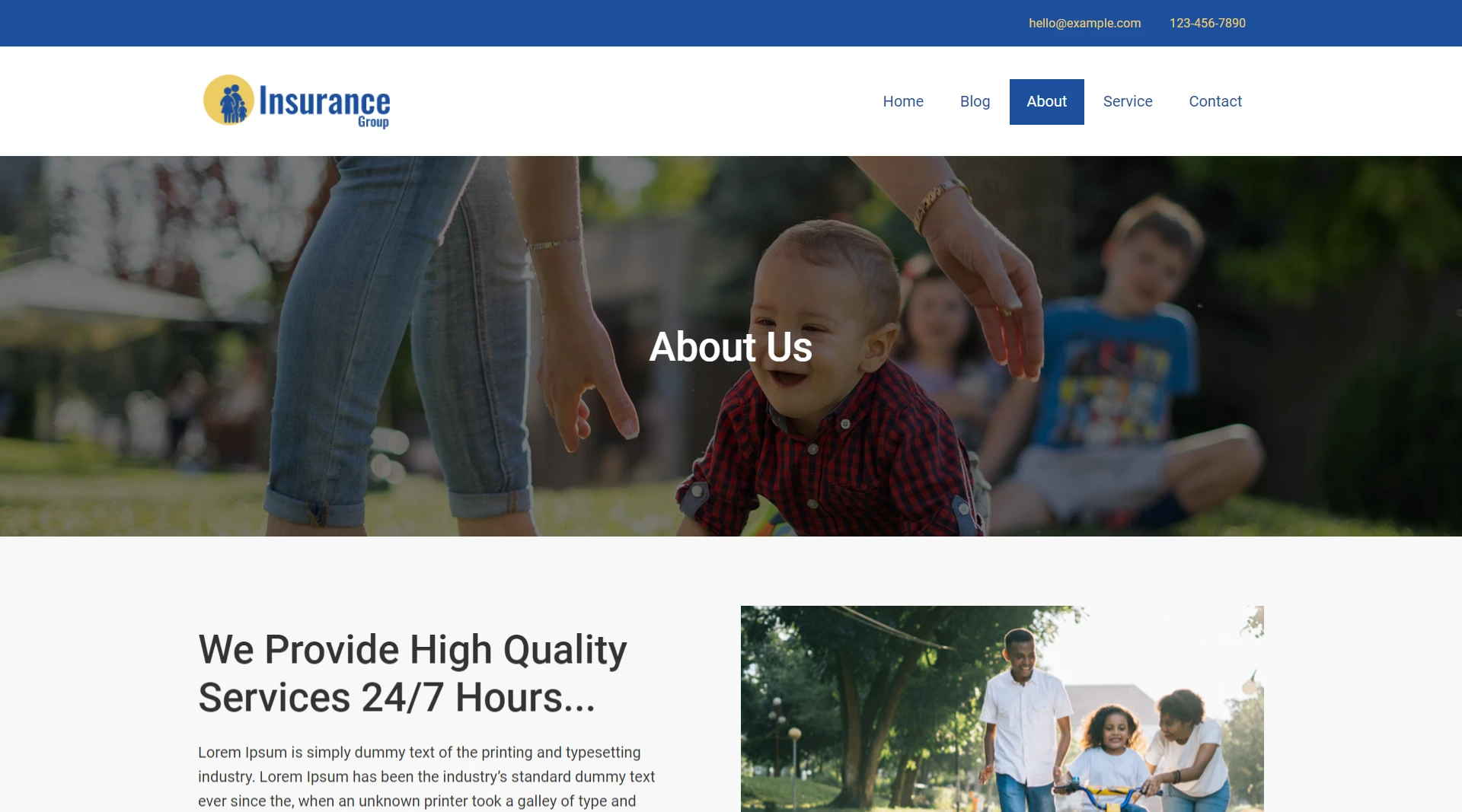 Insurance Agency Website Template