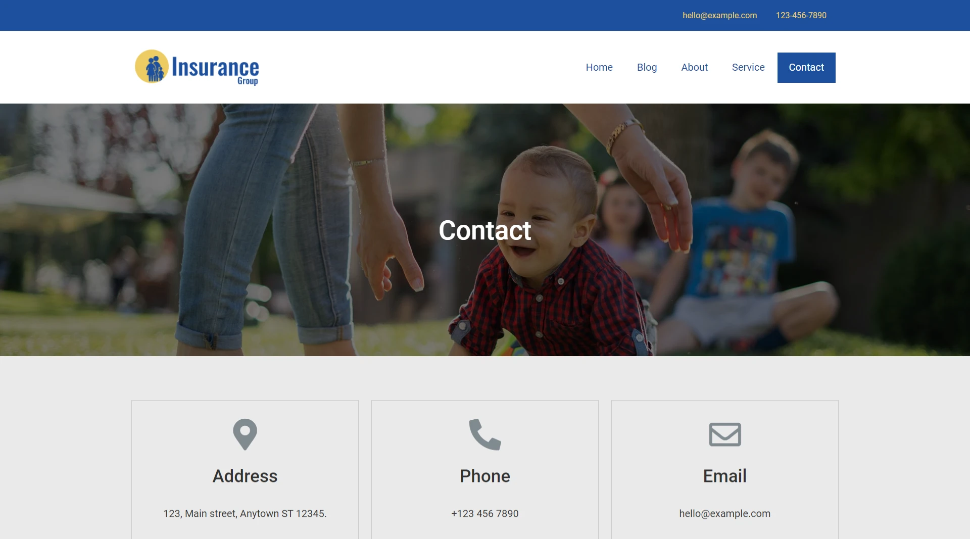 Insurance Broker Website Template