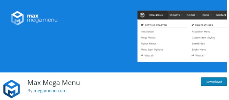 Max Mega Menu- WordPress dropdown menu plugin