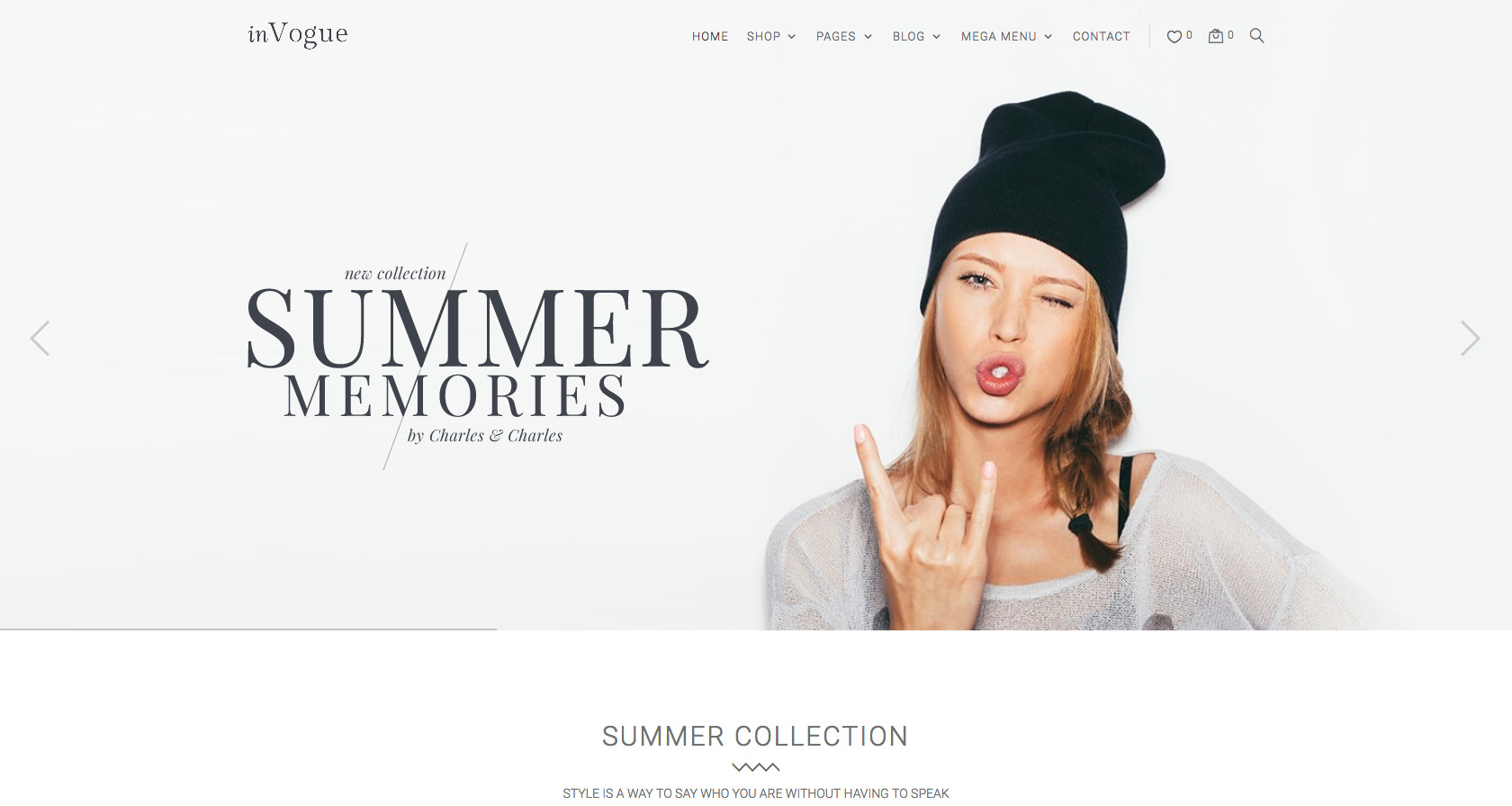 inVogue- WordPress fashion blog theme