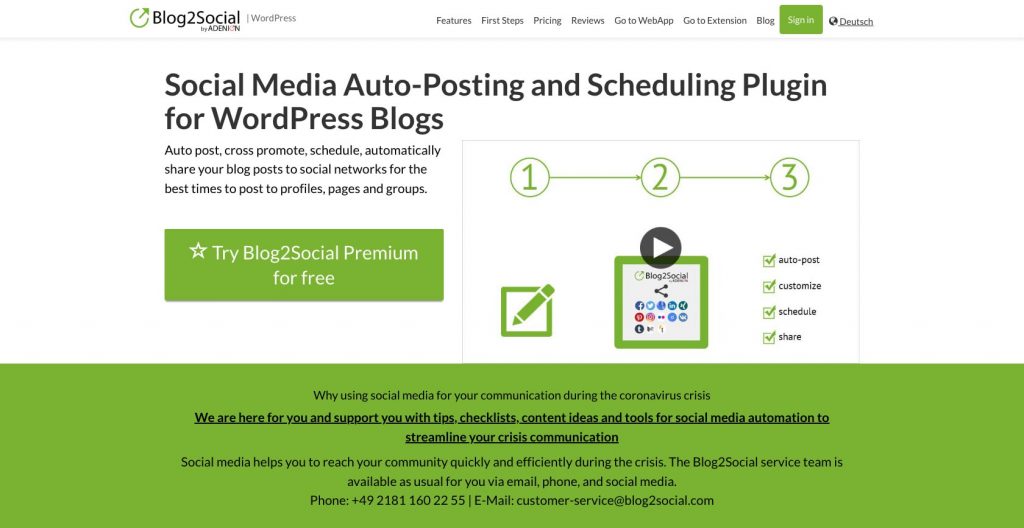 Blog2Social WordPress plugin