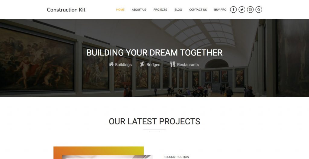 Construction Kit- Free WordPress construction theme