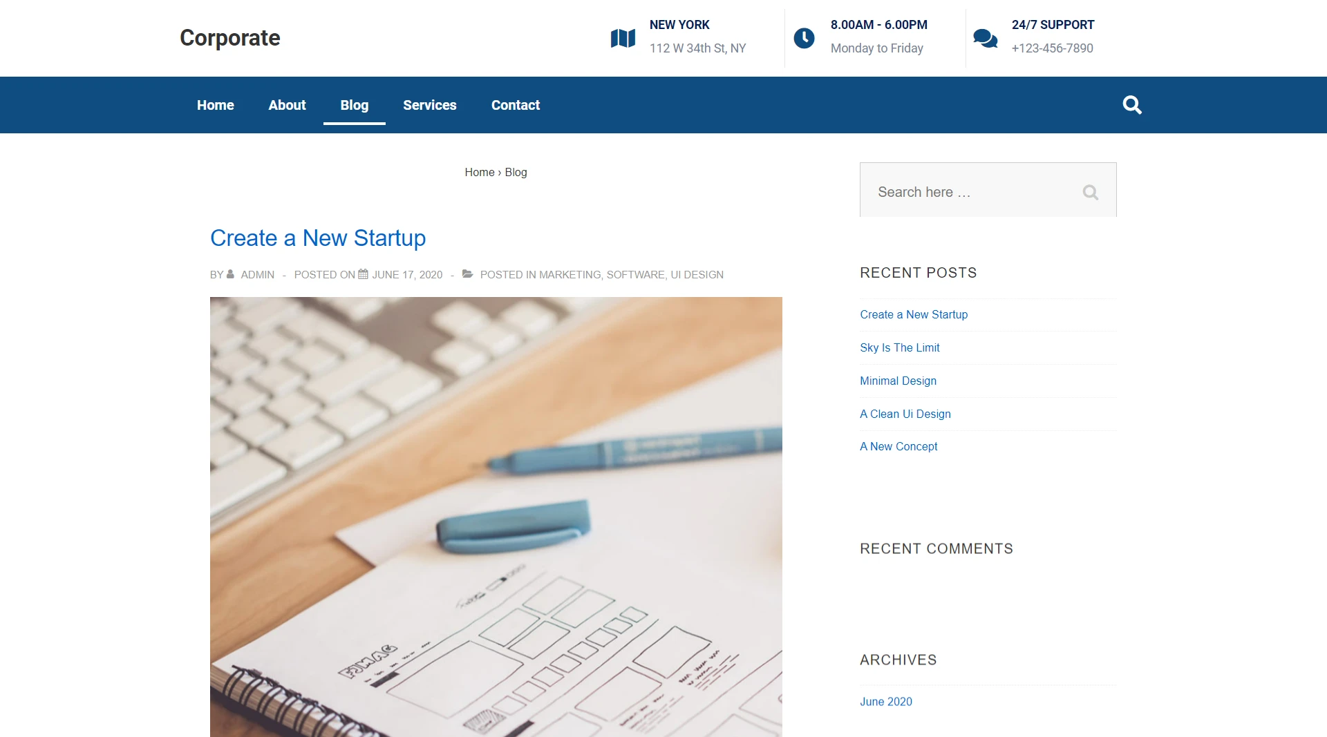 company web template