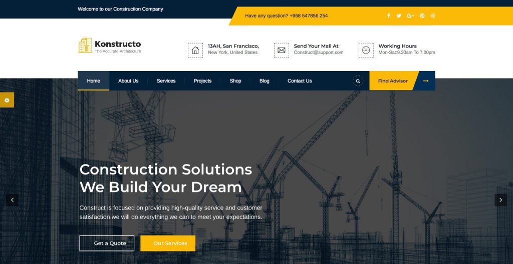 Konstructo- WordPress construction theme
