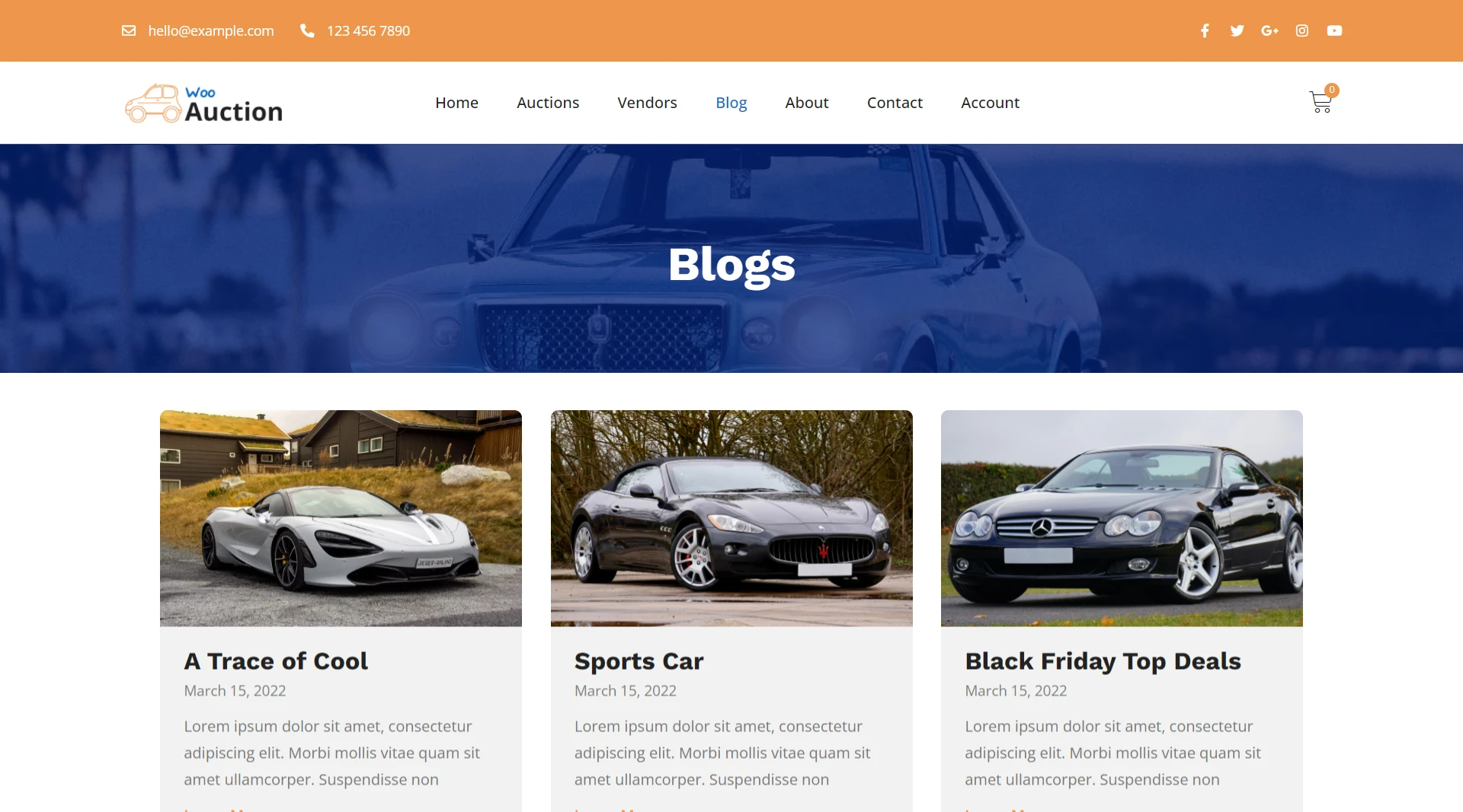 auction website template - Blog