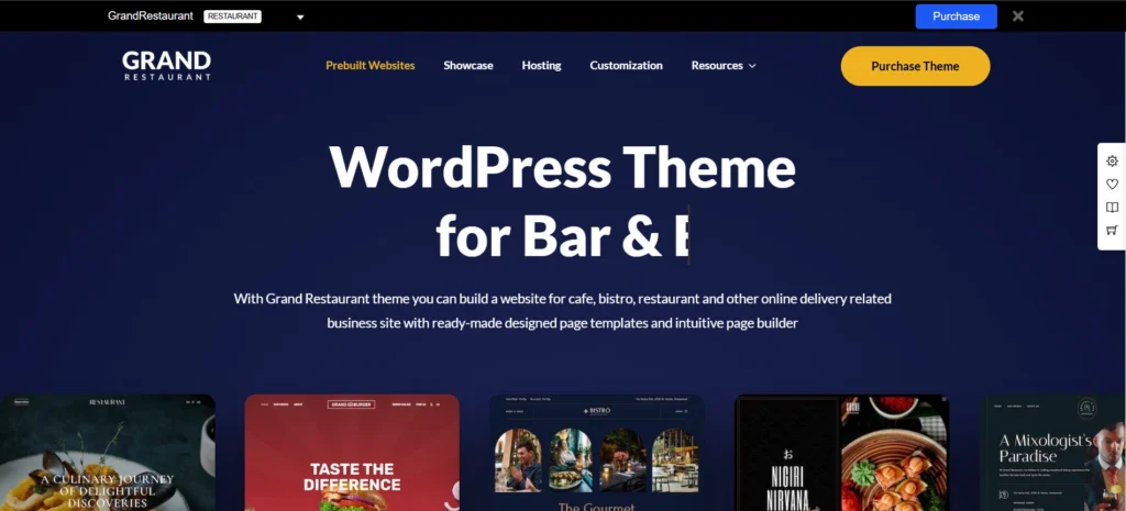 Rosa WordPress Restaurant Theme Grand restuarant