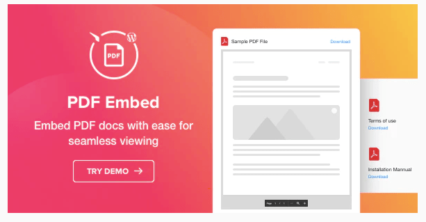 PDF Embed- WordPress Plugin